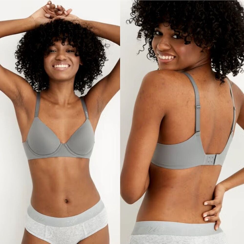 Aerie Real Free Full Coverage Lightly Lined Gray Bra 36DD